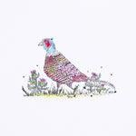 Load image into Gallery viewer, the fat pheasant homemade card close up product photo
